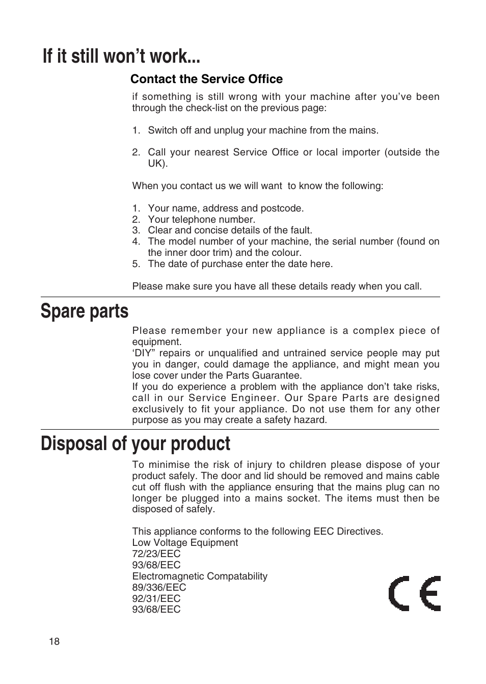 Hotpoint TL64 User Manual | Page 19 / 114