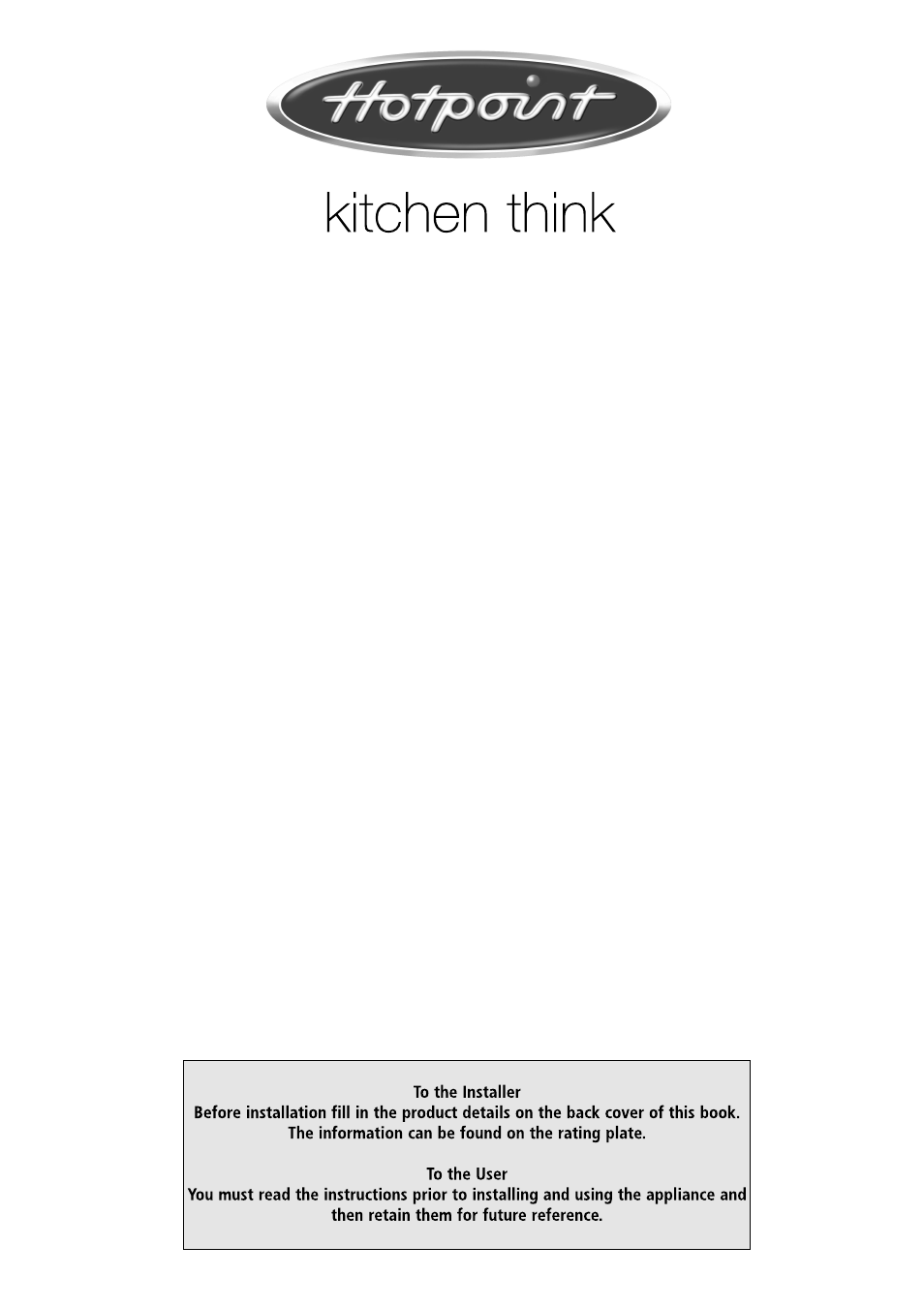 Hotpoint EG900X User Manual | 20 pages