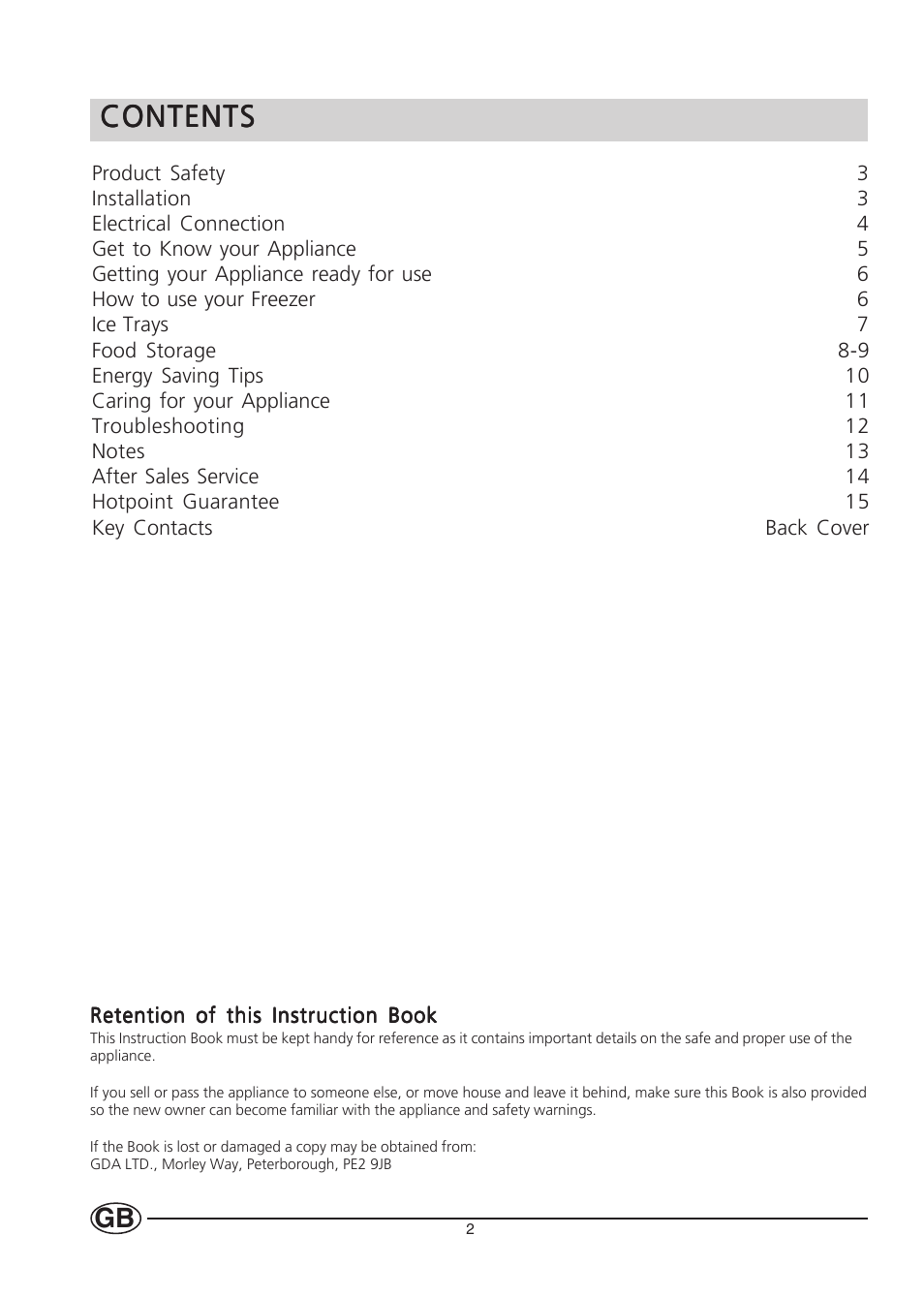 Hotpoint HZ201 User Manual | Page 2 / 16