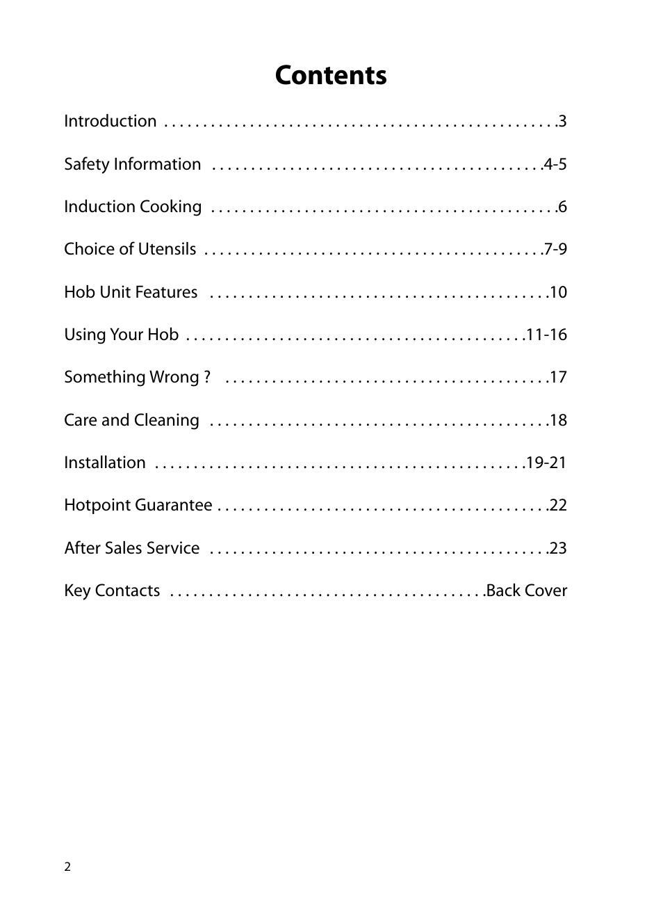 Hotpoint BE82 User Manual | Page 2 / 24