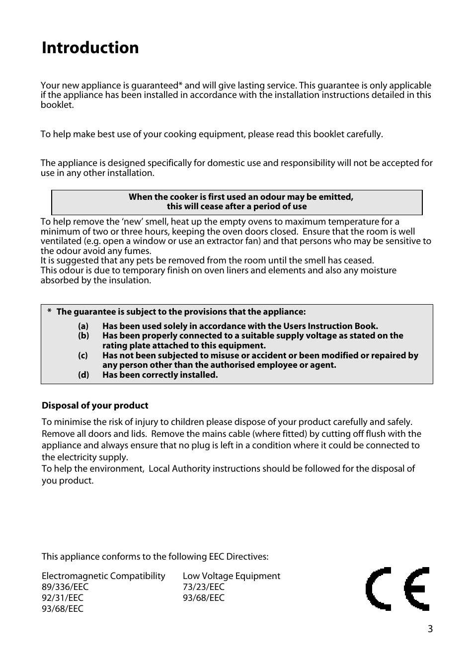 Introduction | Hotpoint DY46 BD42 BD32 User Manual | Page 3 / 40