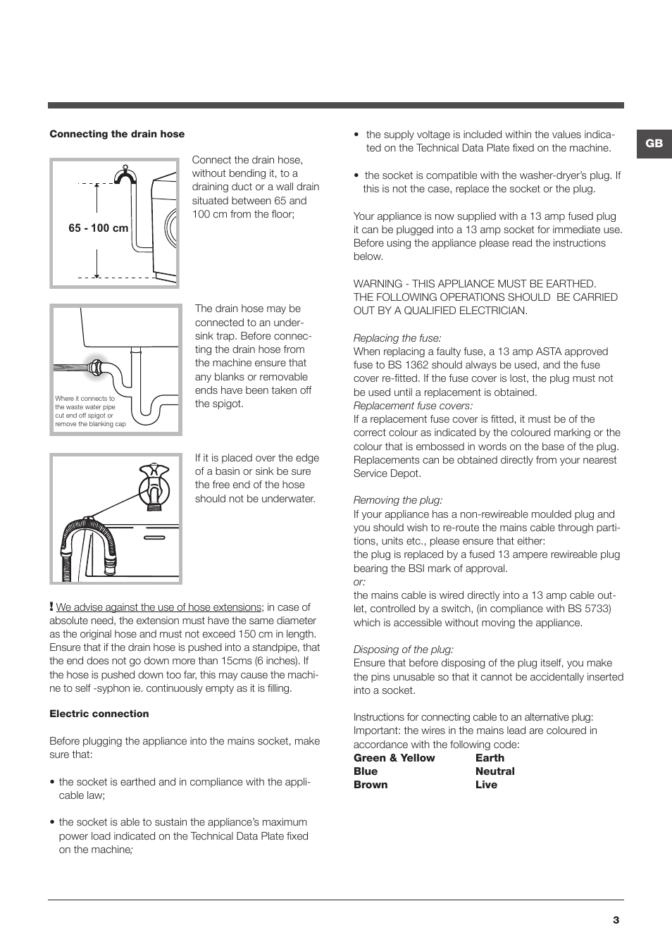 Hotpoint WASHER-DRYER WDUD User Manual | Page 3 / 16