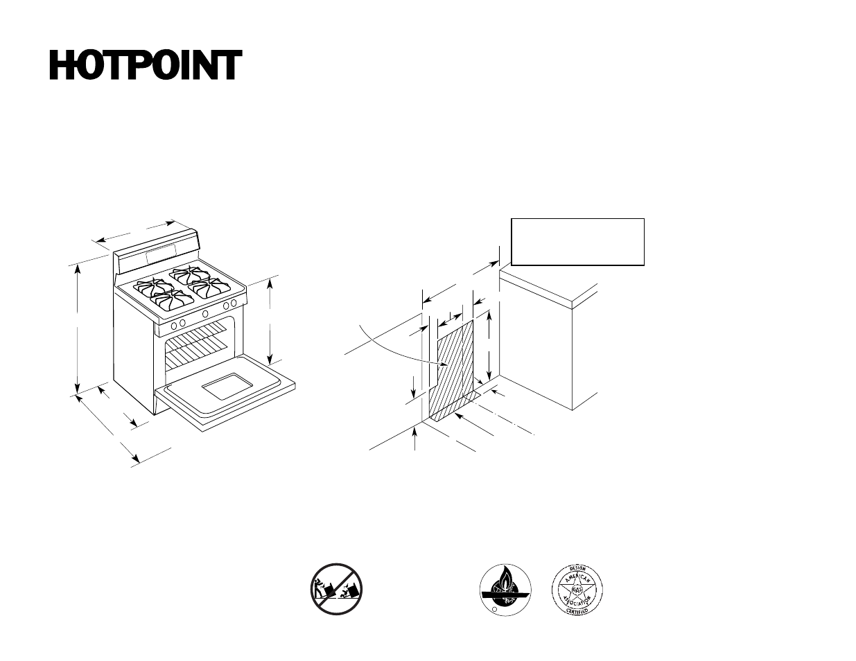 Hotpoint RGB528BEAWH User Manual | 2 pages