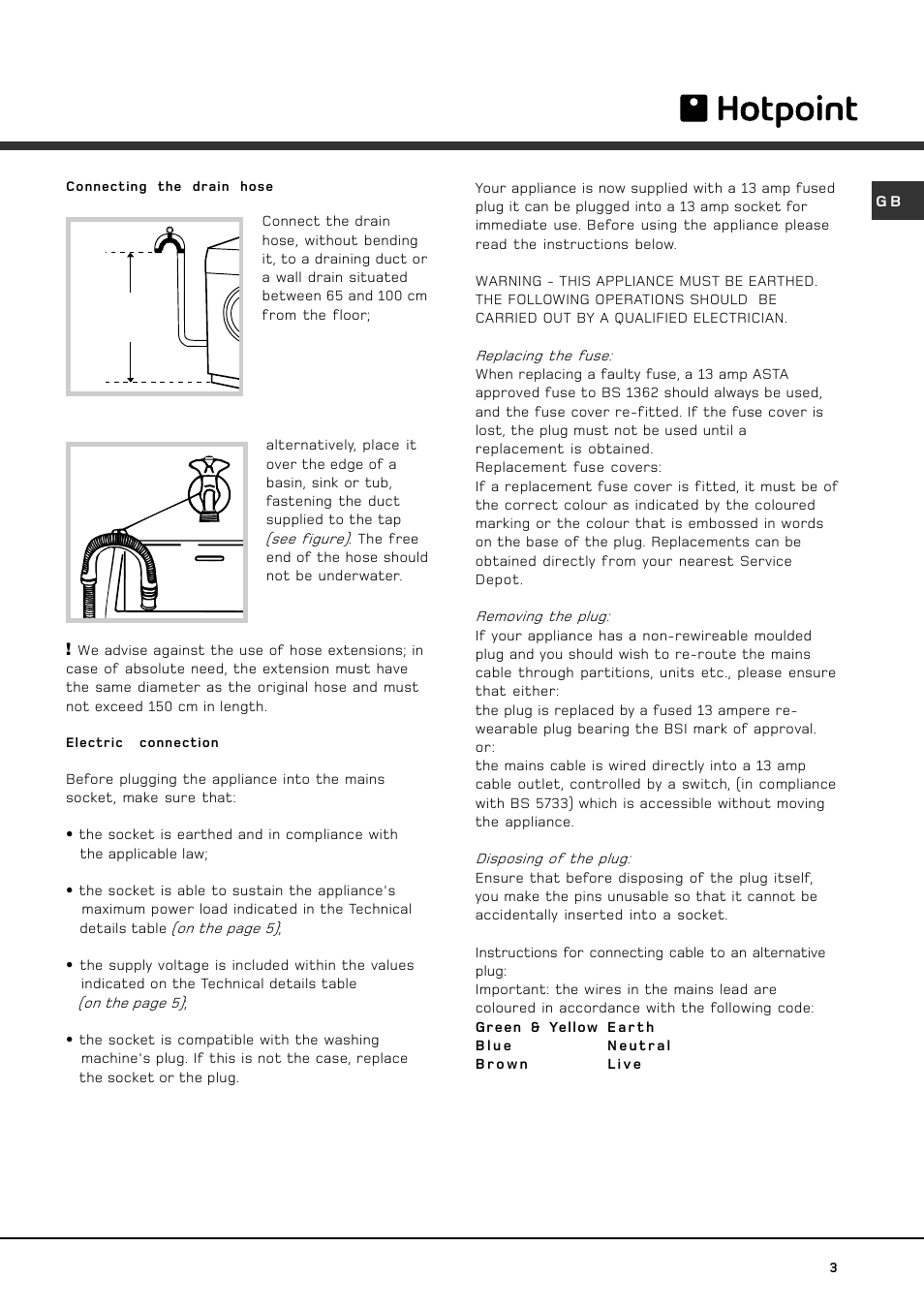 Hotpoint hvl 211 User Manual | Page 3 / 16