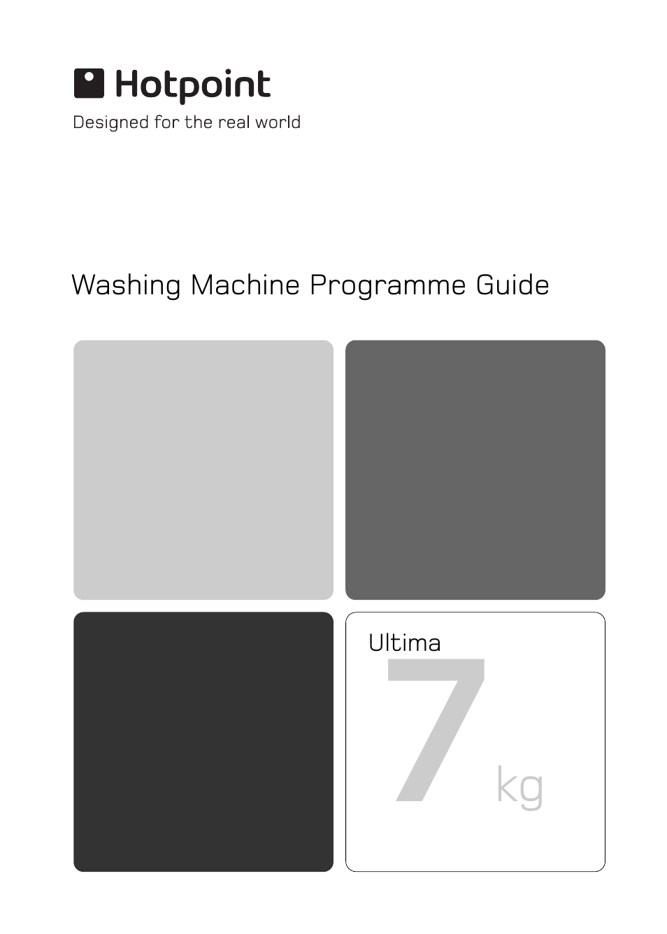 Hotpoint 7kg Ultima User Manual | 16 pages