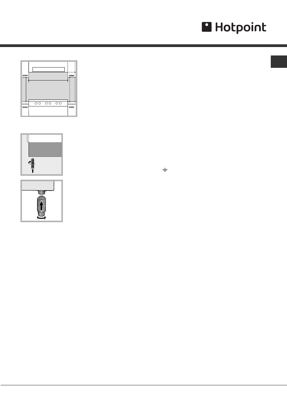 Gas connection, Electrical connection, Levelling | Hotpoint COOKER AND OVEN User Manual | Page 3 / 16