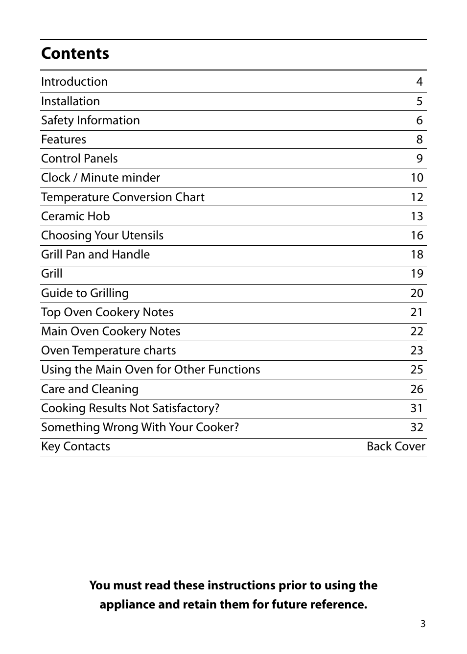 Hotpoint DOUBLE OVEN User Manual | Page 3 / 36