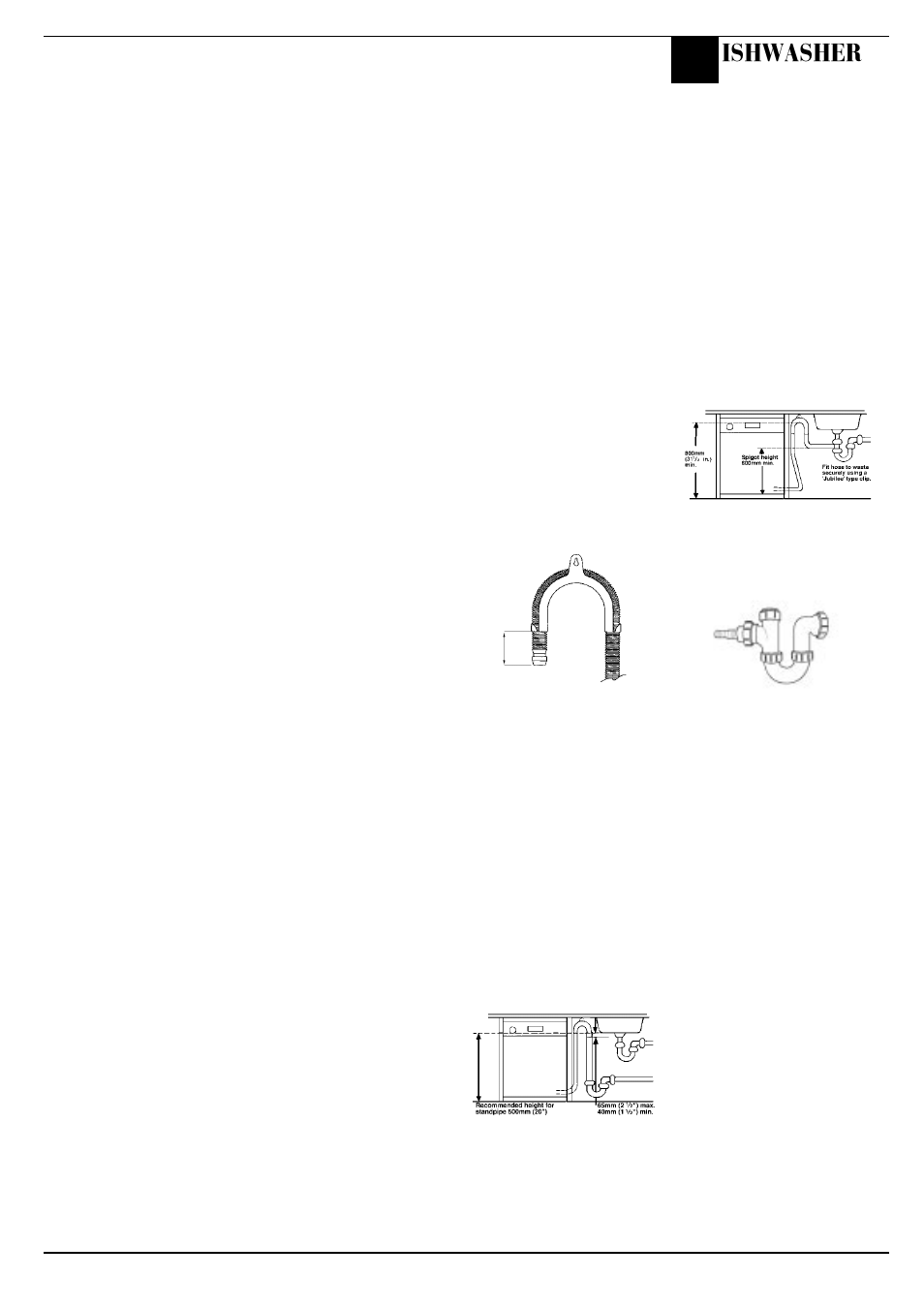 Installation, Ishwasher | Hotpoint BFZ 700 User Manual | Page 5 / 20