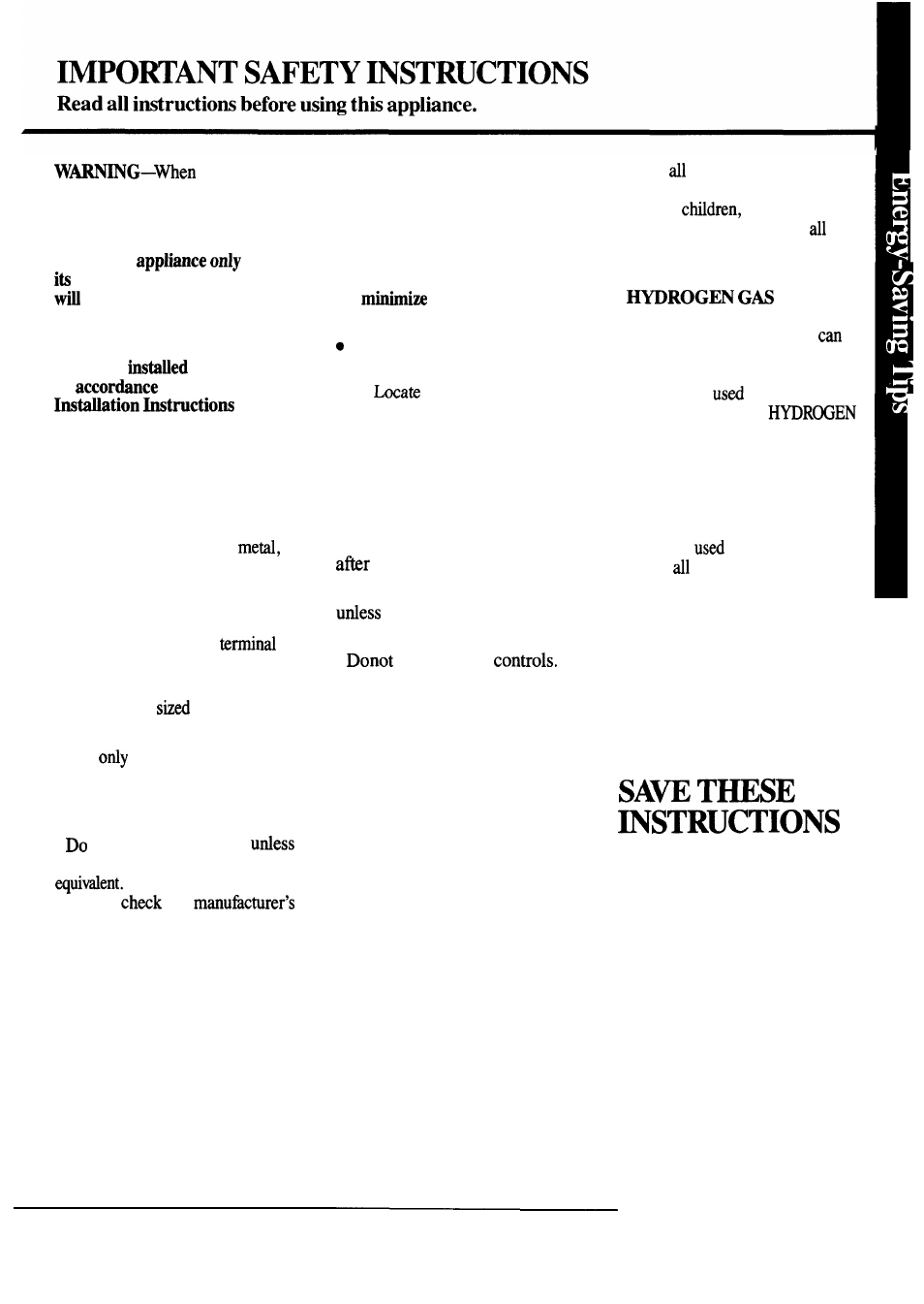 Safety instructions, Use this for | Hotpoint HDA797K User Manual | Page 3 / 16