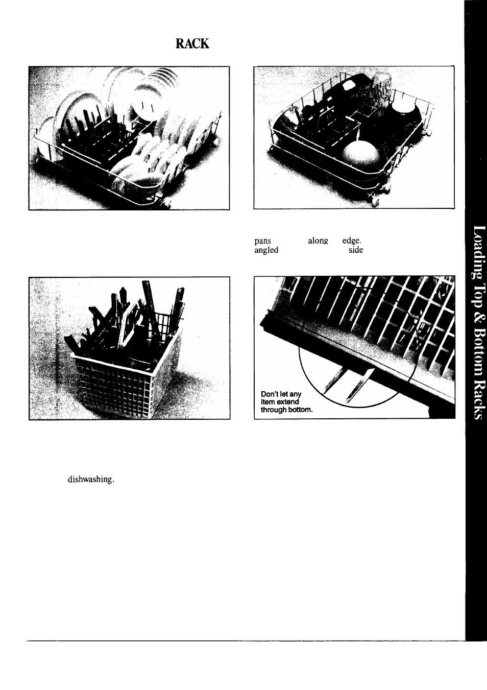 How to load the bottom | Hotpoint HDA797K User Manual | Page 9 / 16