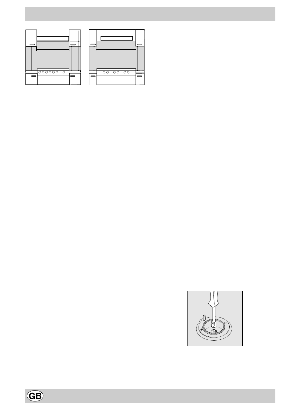 Instructions for installation | Hotpoint EG600P User Manual | Page 4 / 20