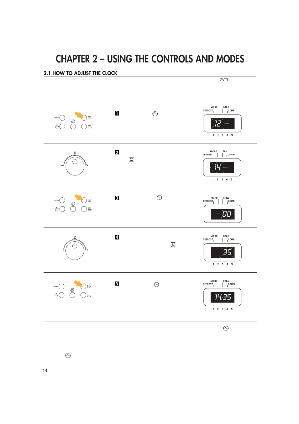 Chapter 2 – using the controls and modes | Hotpoint MWH221 User Manual | Page 14 / 36