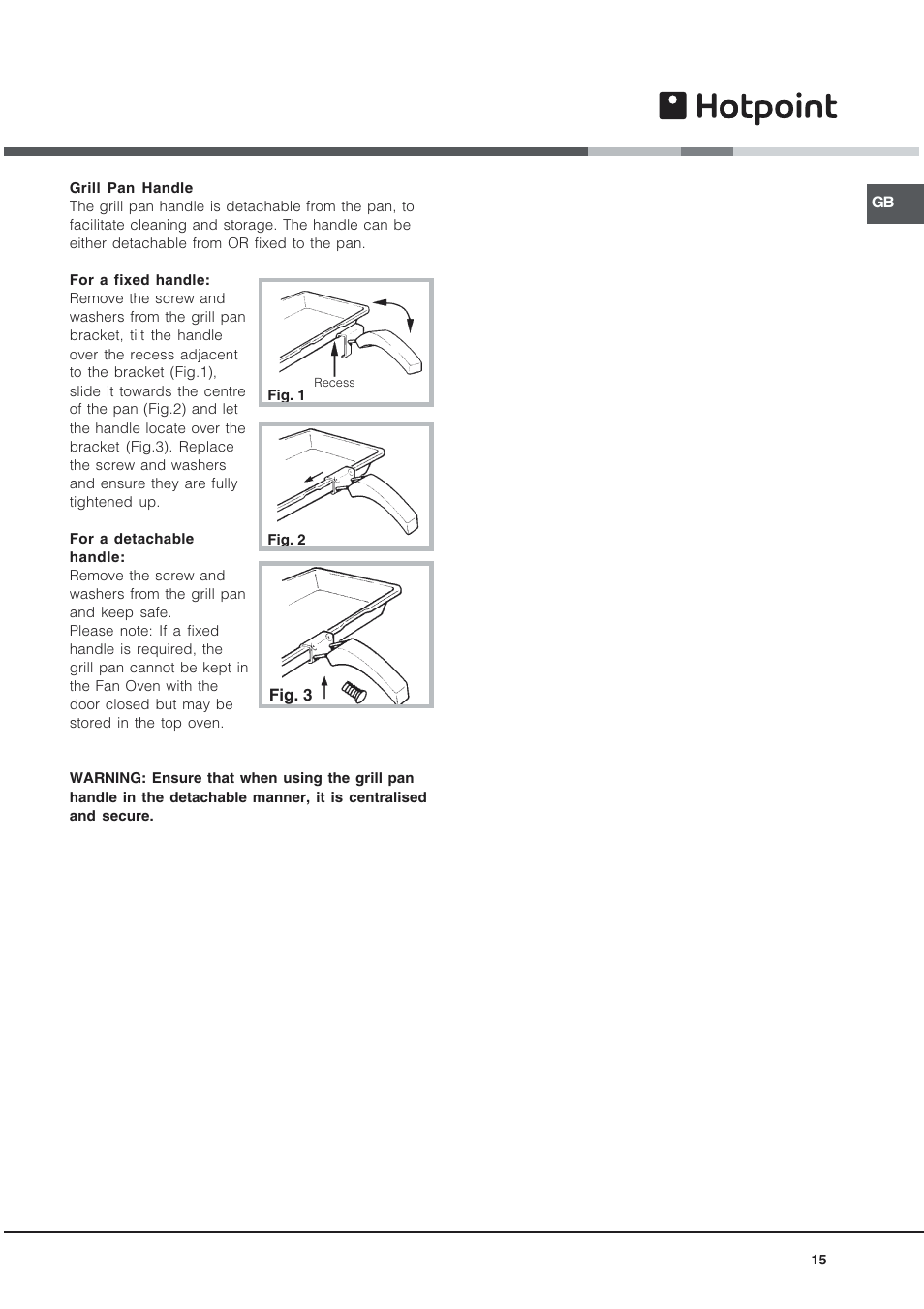 Hotpoint EG94 User Manual | Page 15 / 32