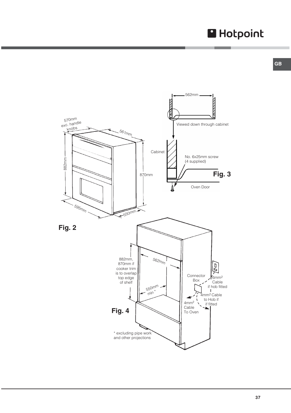 Fig. 4 fig. 2, Fig. 3 | Hotpoint BD52B/2 User Manual | Page 37 / 44