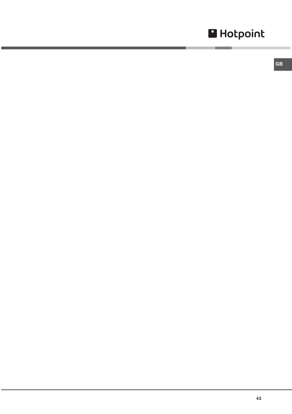 Hotpoint BD52B/2 User Manual | Page 43 / 44