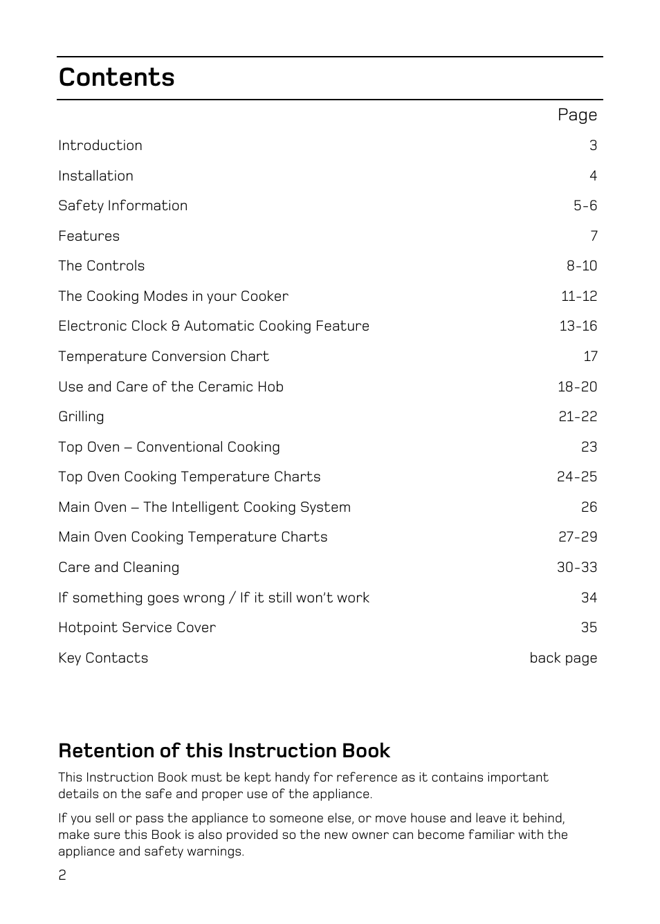 Hotpoint EW84 User Manual | Page 2 / 36
