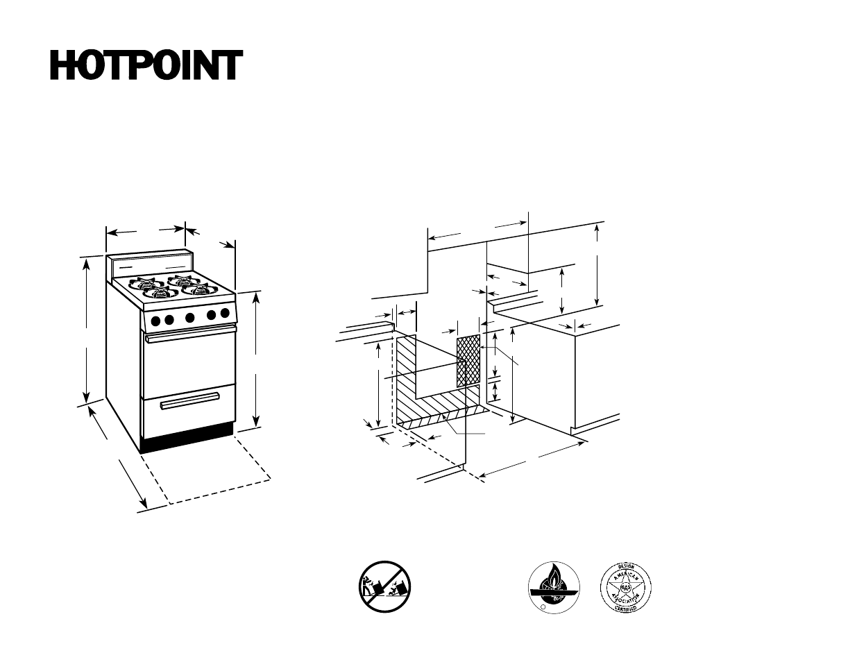 Hotpoint RGA524PW User Manual | 2 pages