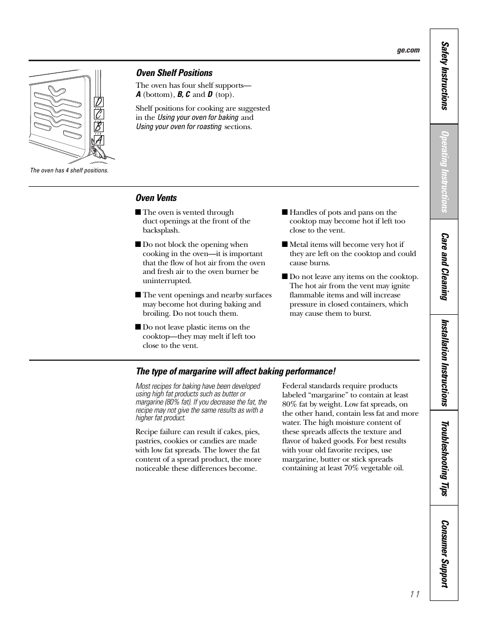 Hotpoint RGA724 User Manual | Page 11 / 36