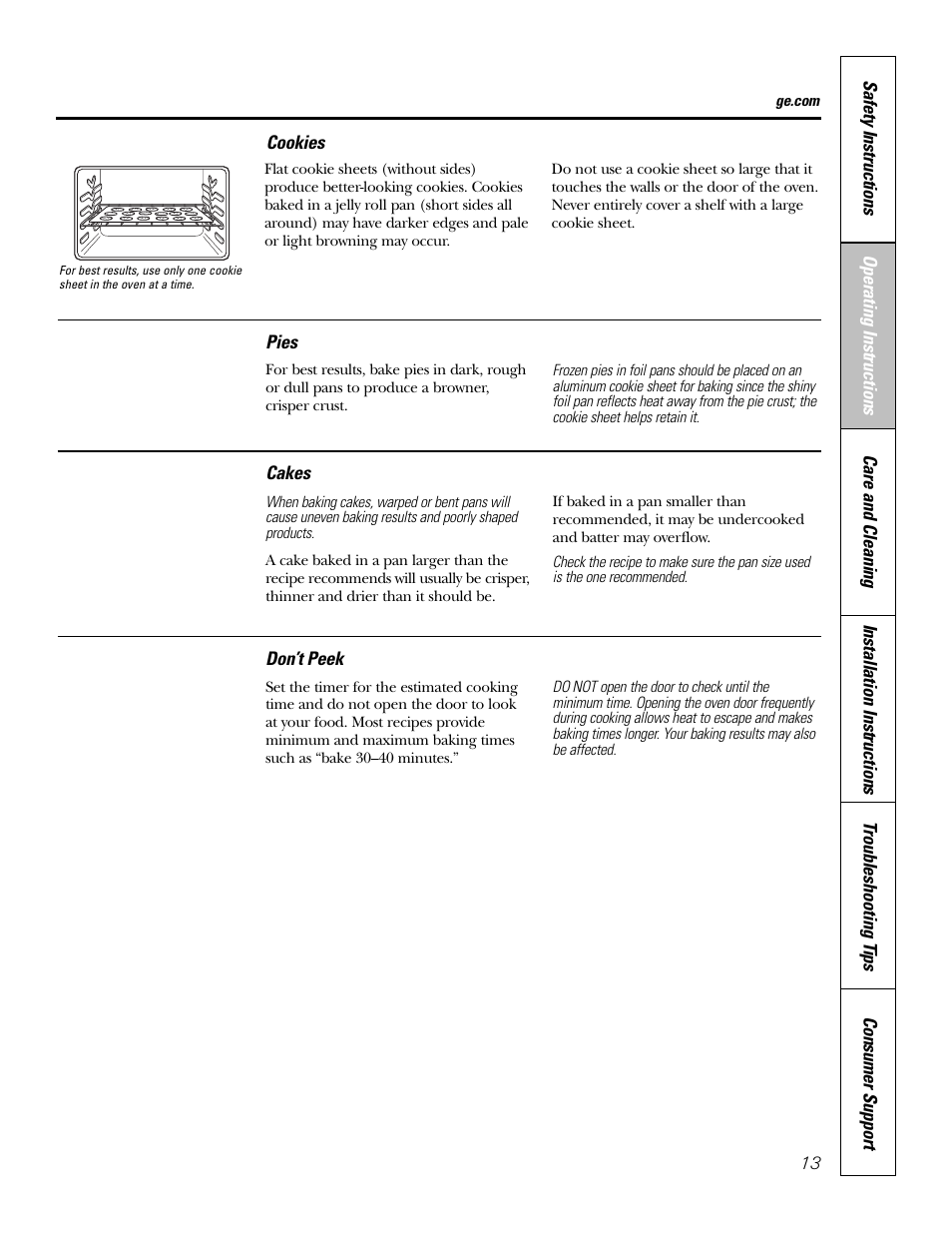Hotpoint RGA724 User Manual | Page 13 / 36