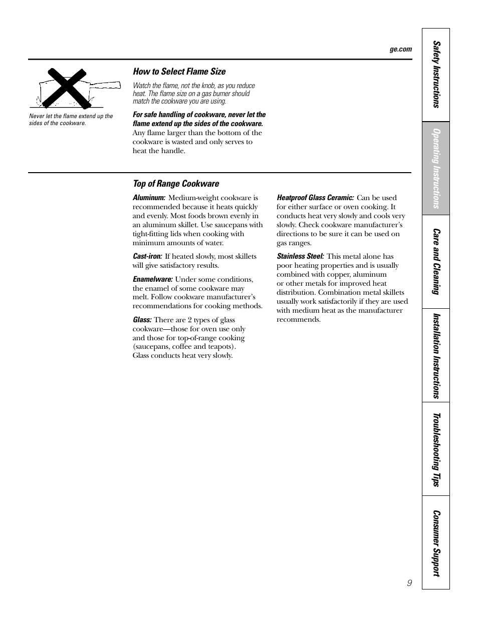 Hotpoint RGA724 User Manual | Page 9 / 36