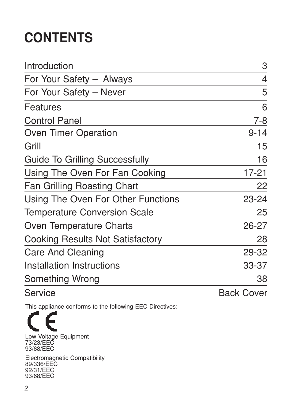 Hotpoint BS61 MK2 User Manual | Page 2 / 40