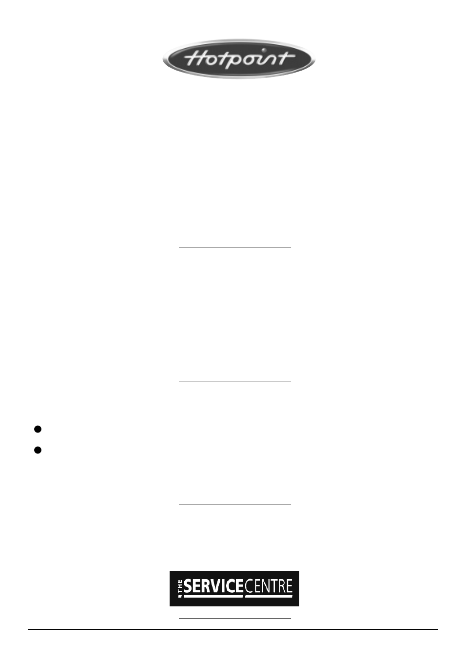 After sales service | Hotpoint BFI68 User Manual | Page 17 / 20