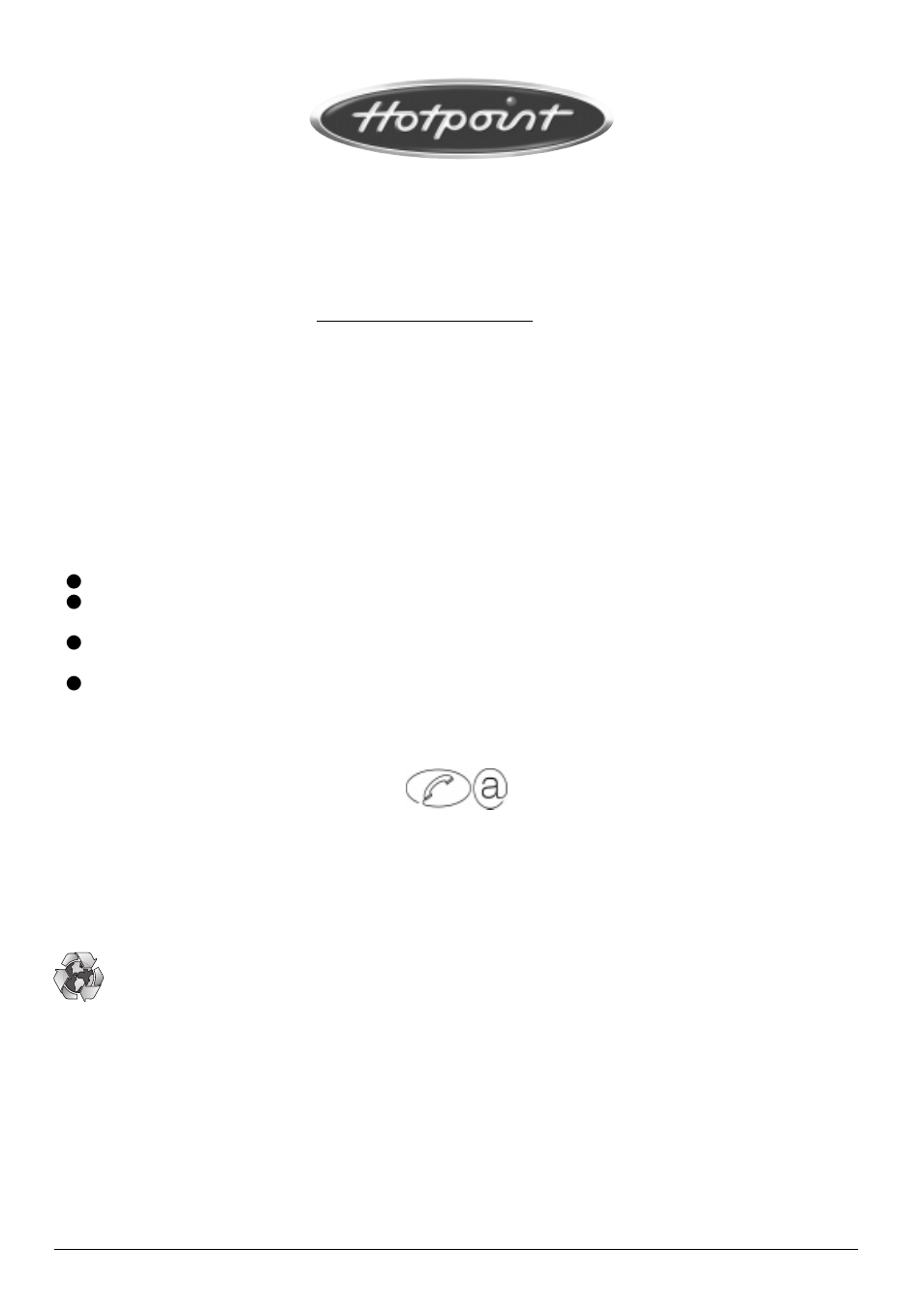 Guarantee, Recycling & disposal information | Hotpoint BFI68 User Manual | Page 18 / 20