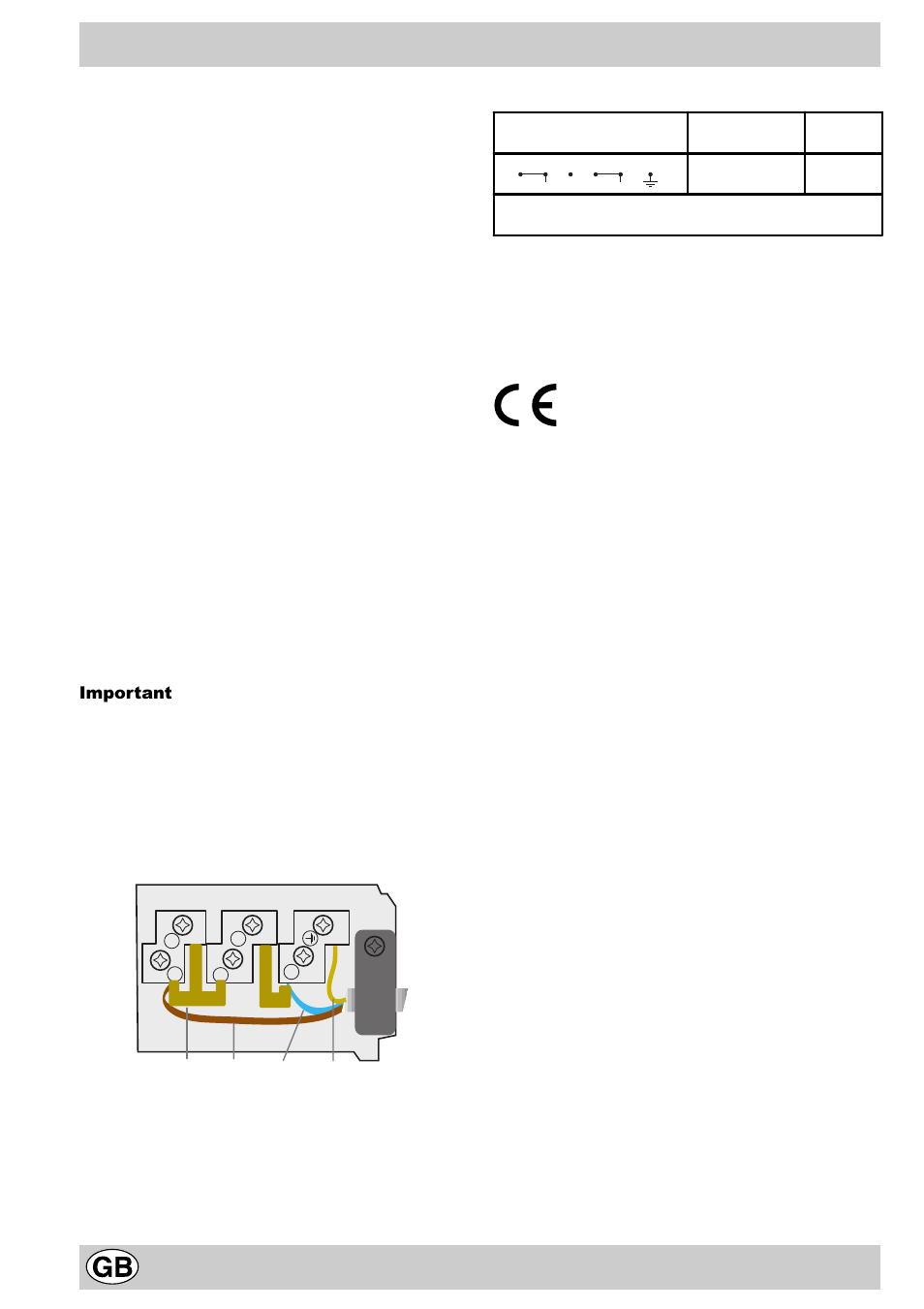 Electrical connection | Hotpoint E6011 User Manual | Page 6 / 12