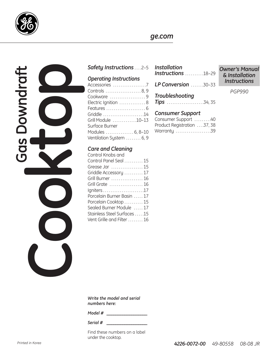 Hotpoint VBXR1060 User Manual | 80 pages