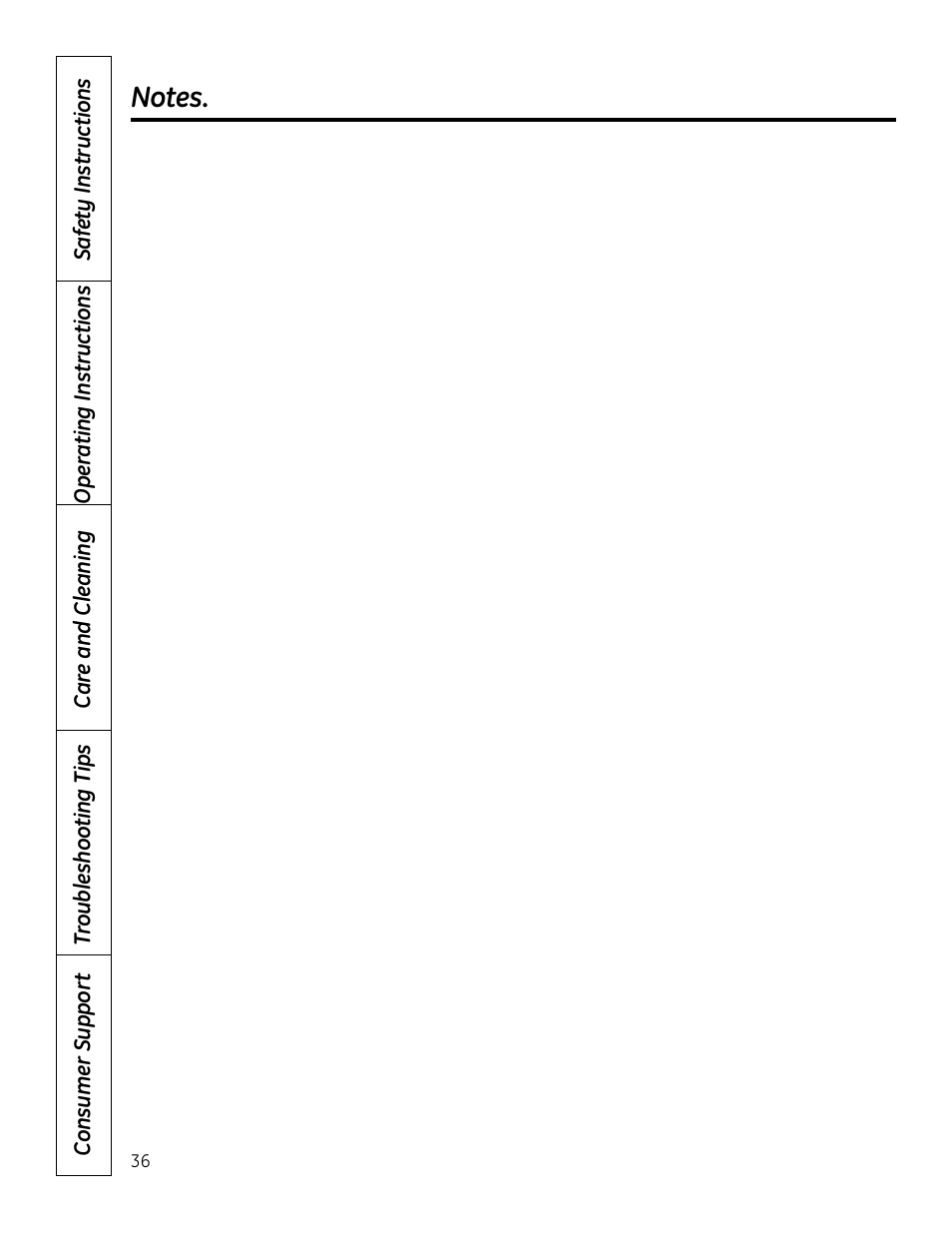 Hotpoint VBXR1060 User Manual | Page 36 / 80