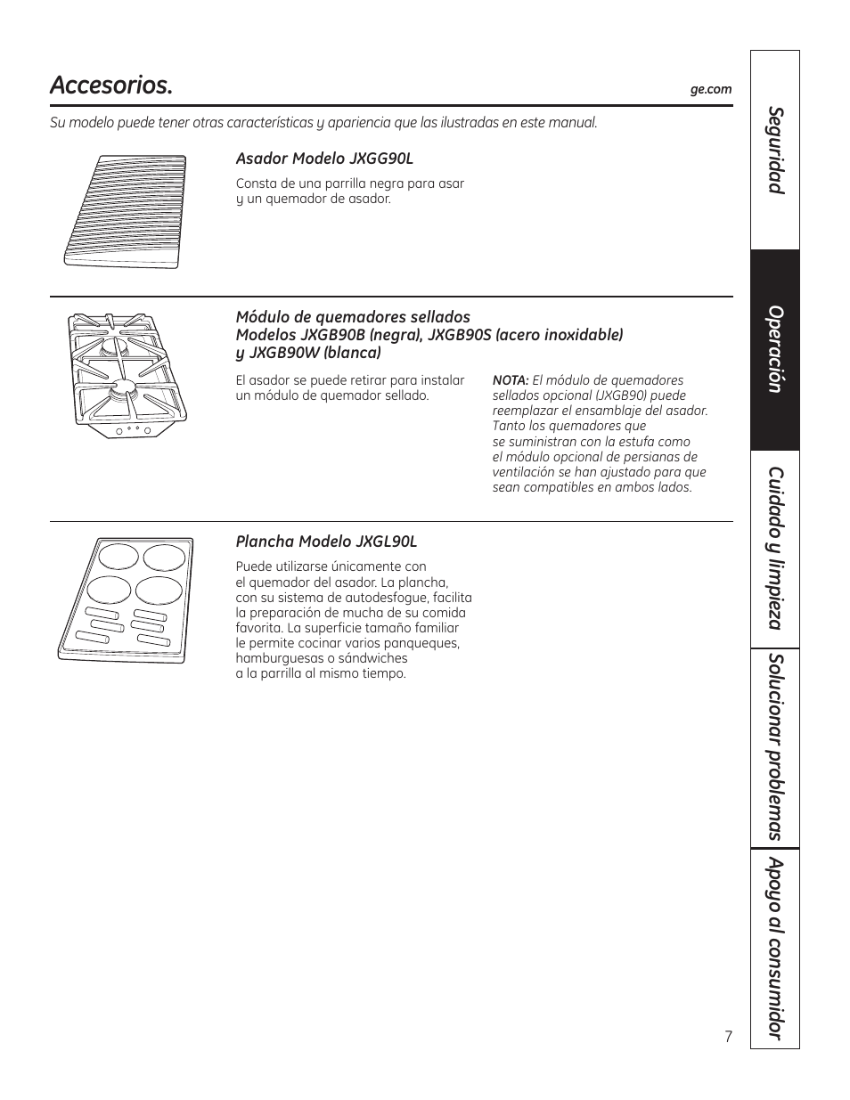 Accesorios | Hotpoint VBXR1060 User Manual | Page 47 / 80