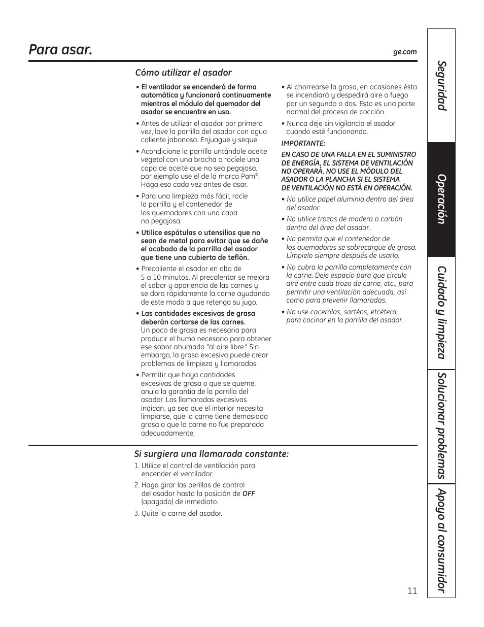 Para asar | Hotpoint VBXR1060 User Manual | Page 51 / 80