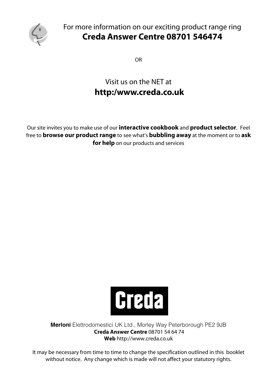 Visit us on the net at | Hotpoint H250E User Manual | Page 2 / 32
