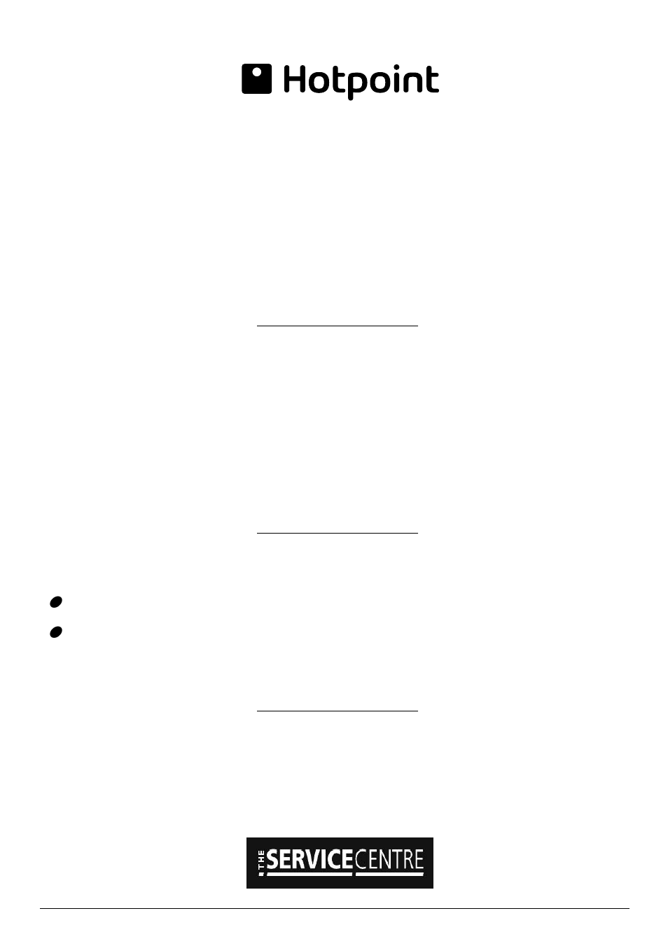 After sales service | Hotpoint Aquarius FDW20 User Manual | Page 18 / 20