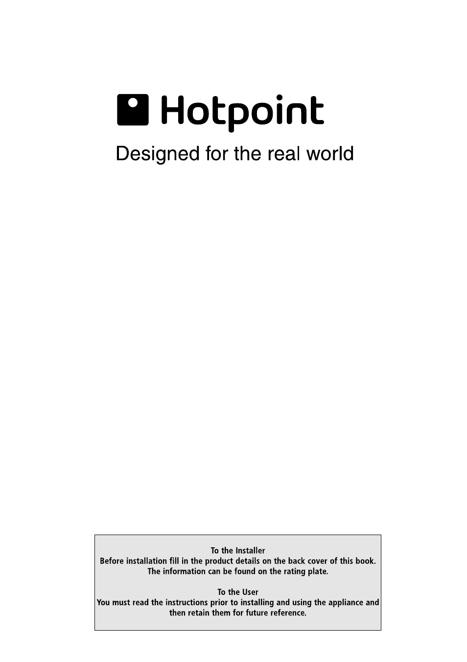 Hotpoint BFQ 700 User Manual | 20 pages