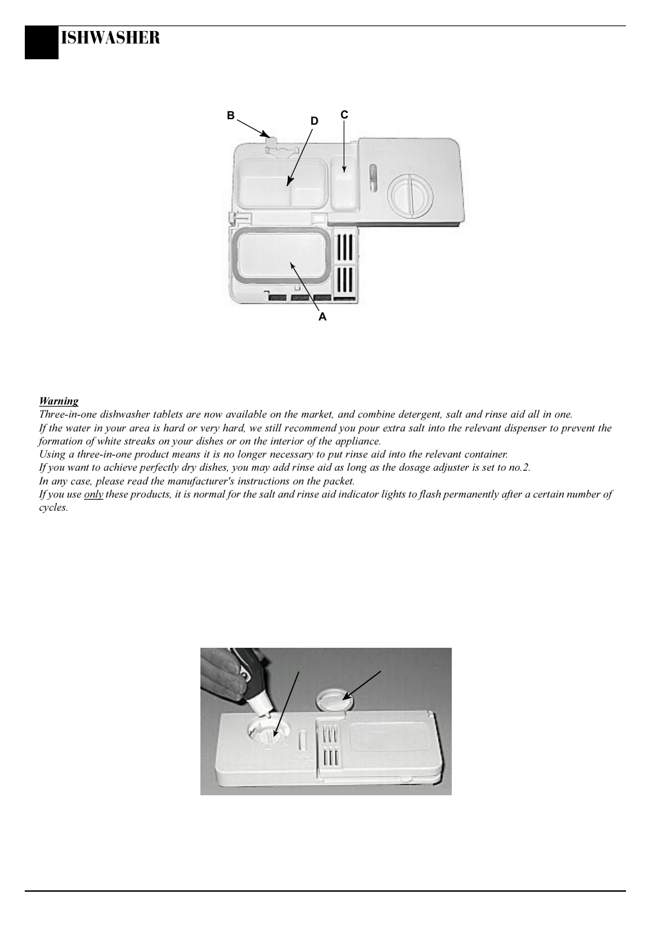 Before using your dishwasher, Ishwasher | Hotpoint BFQ 700 User Manual | Page 12 / 20
