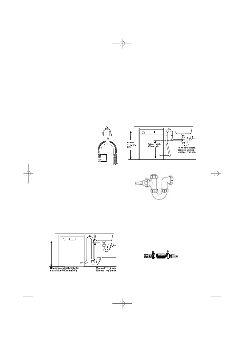 Installation | Hotpoint DWF30 User Manual | Page 5 / 28