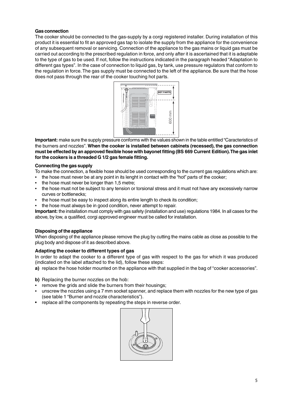 Hotpoint GW38P User Manual | Page 5 / 28