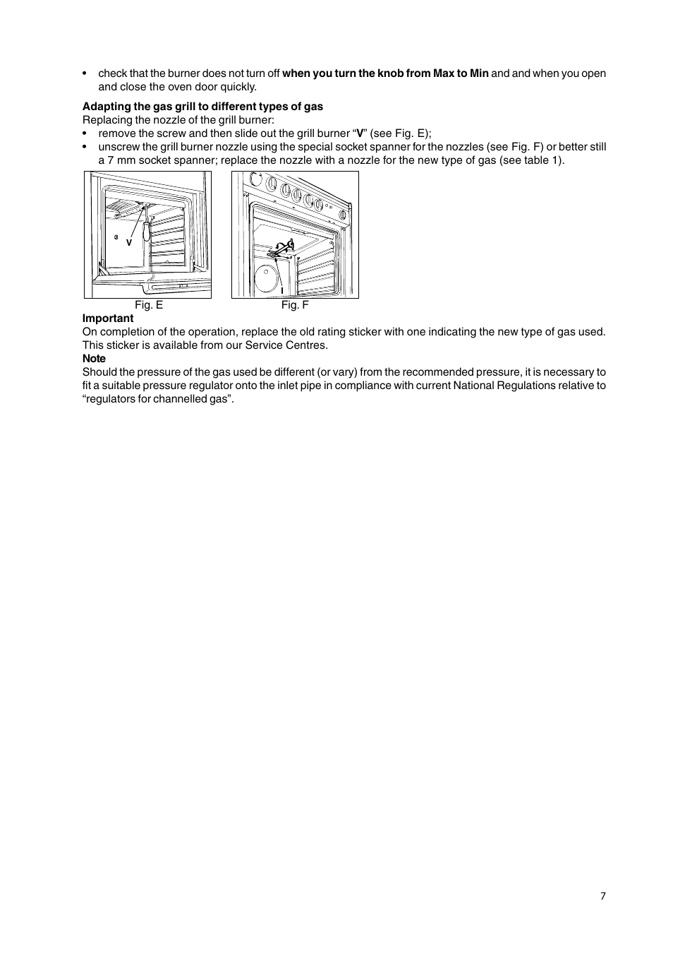 Hotpoint GW38P User Manual | Page 7 / 28