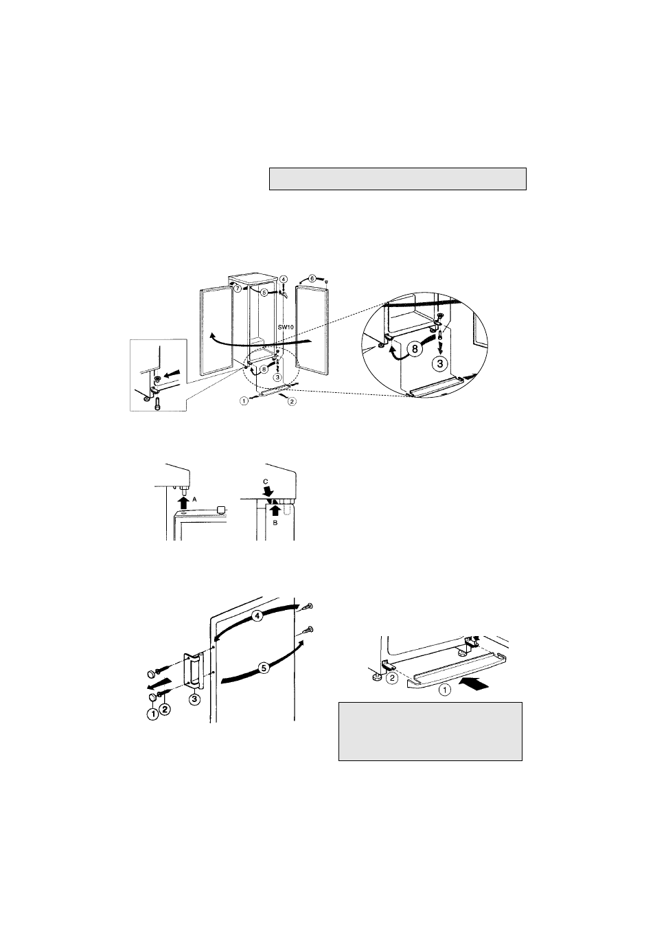 Door reversal | Hotpoint FZ92P User Manual | Page 4 / 12