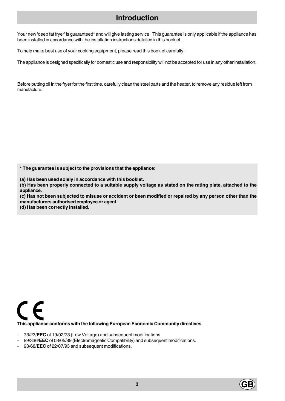 Introduction | Hotpoint E3FX User Manual | Page 3 / 12
