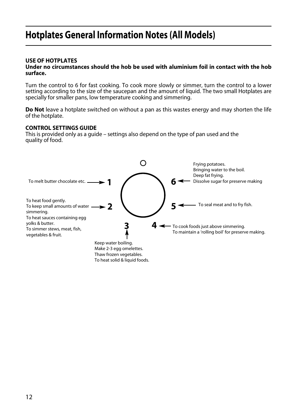 Hotpoint 50cm User Manual | Page 12 / 32