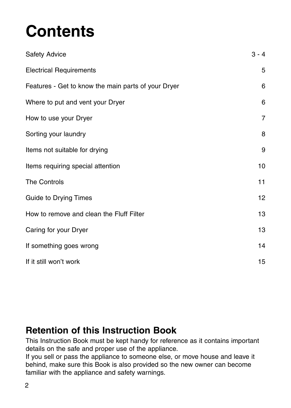 Hotpoint V3D00 User Manual | Page 2 / 16