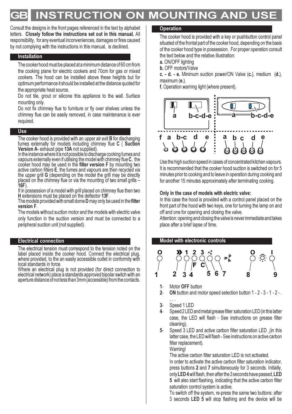 Instruction on mounting and use gb | Hotpoint LI2JBA User Manual | Page 7 / 12