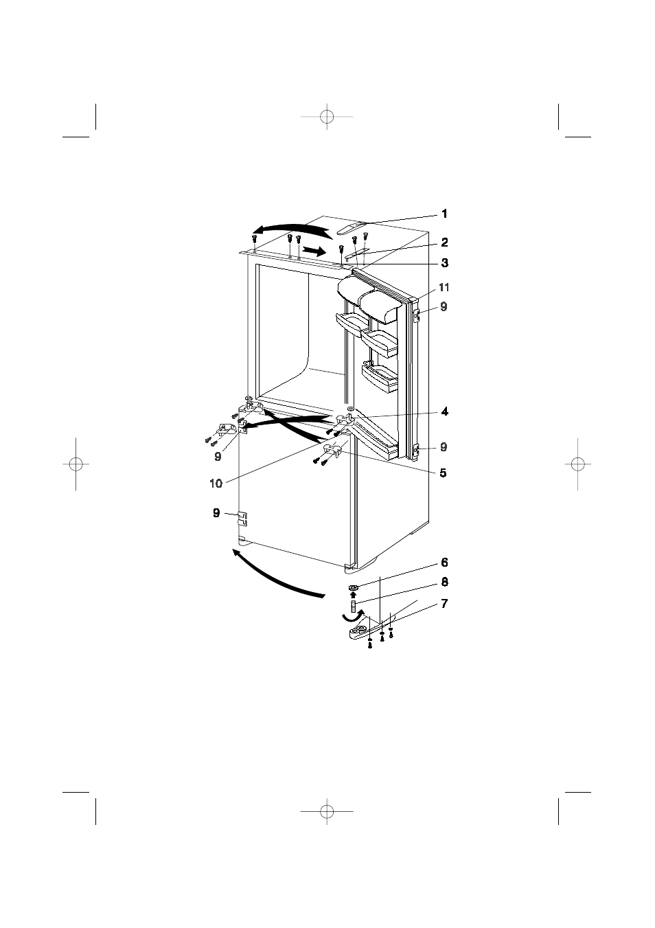 Installation (door reversal) | Hotpoint HM311i User Manual | Page 5 / 19