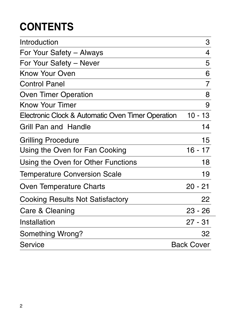 Hotpoint BS41X User Manual | Page 2 / 36