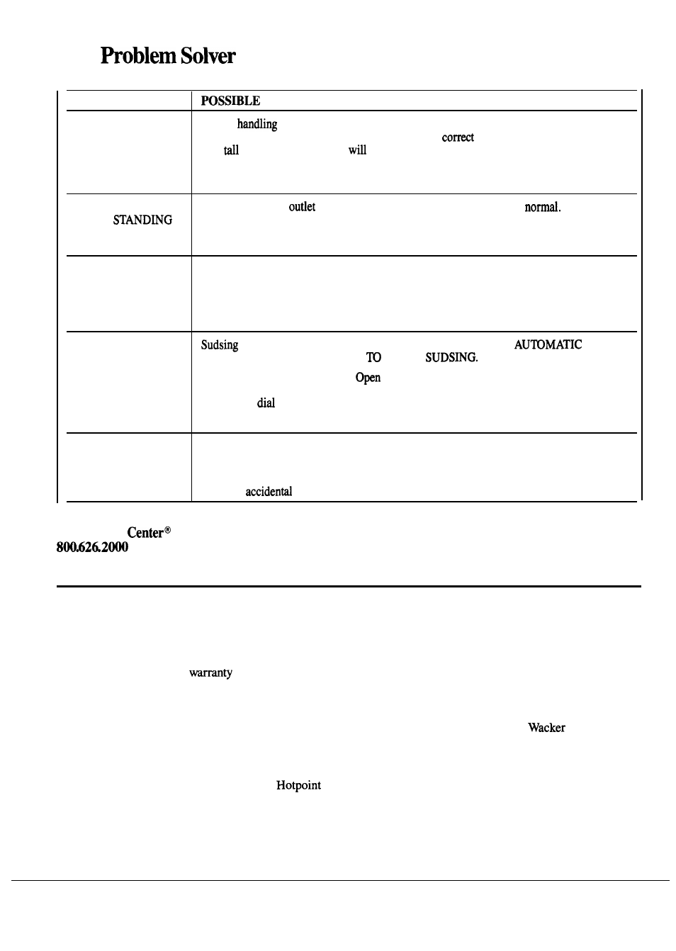Service, If you need service | Hotpoint HDA950G User Manual | Page 14 / 20