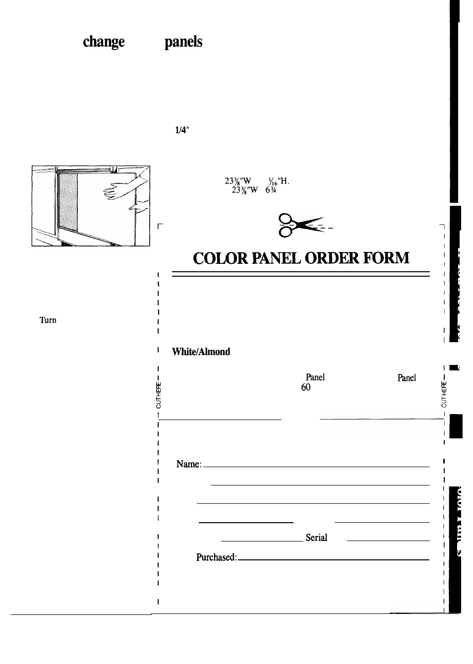 Front panel color change, How to color, State | Hotpoint HDA950G User Manual | Page 15 / 20