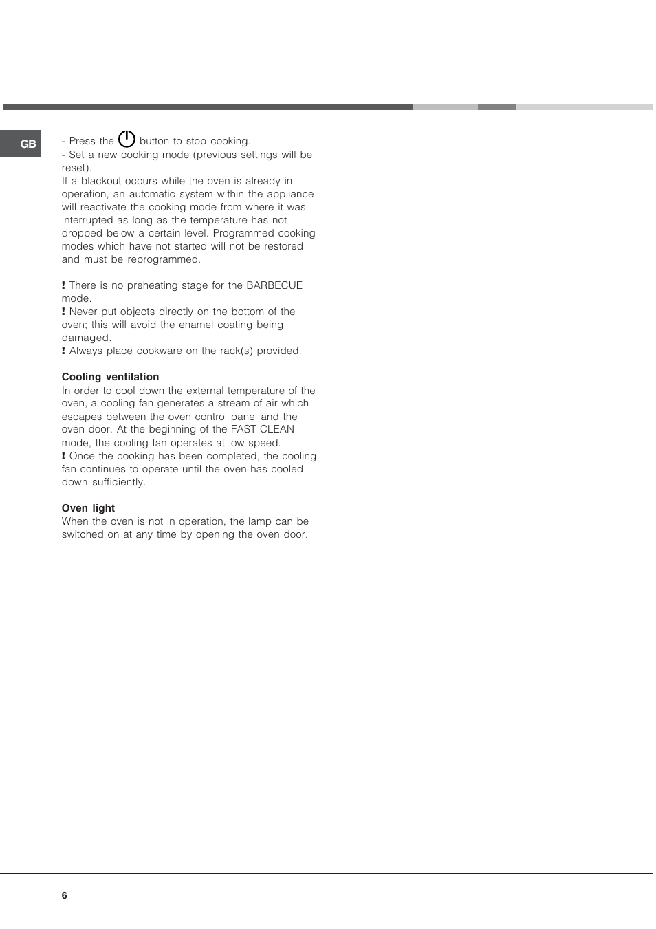 Hotpoint SE101PGX User Manual | Page 6 / 16