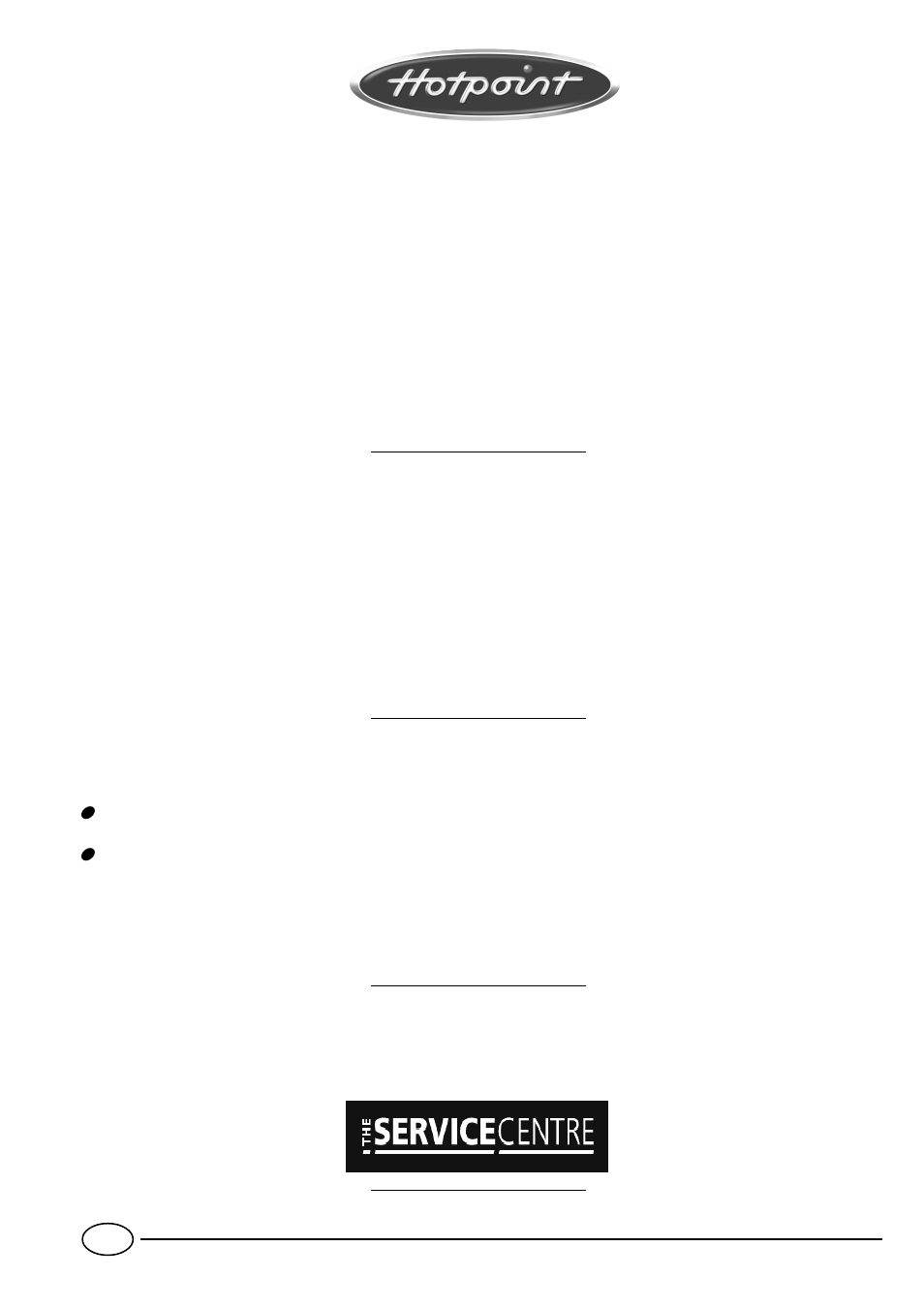 After sales service | Hotpoint BS43 User Manual | Page 14 / 16